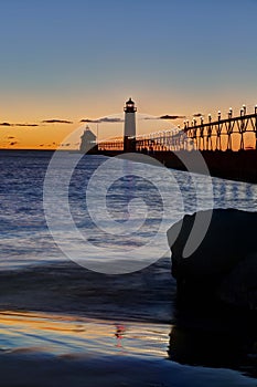 Lighthouse at dusk