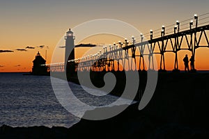 Lighthouse at dusk