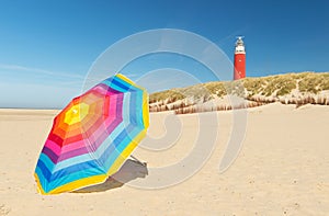 Lighthouse on Dutch wadden island Texel