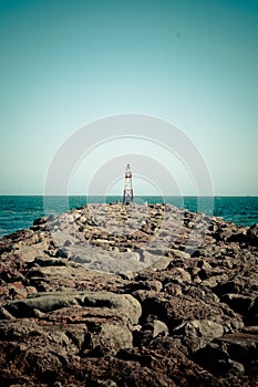 Lighthouse at the Edge of Guadiana in Portugal