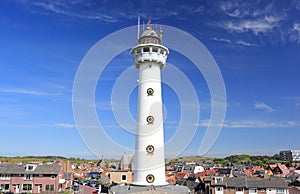 Lighthouse in Egmond aan Zee. North Sea, the Netherlands.