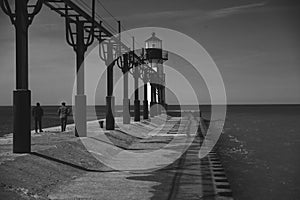 The lighthouse at the end of the pier