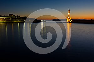 Lighthouse at the entrance of Hanja harbour photo