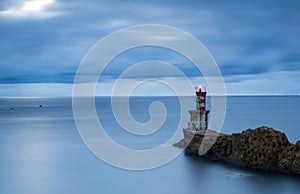 Lighthouse at the entrance to the bay of Pasaia, Euskadi photo