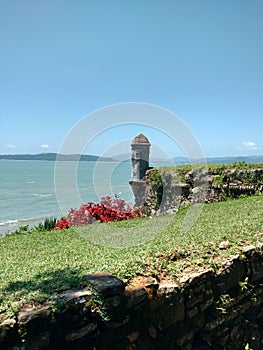Lighthouse facing the sea
