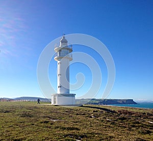 Lighthouse Faro de cabo Ajo, Bareyo, Cantabria, Northern Spain. photo