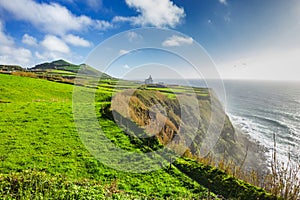 Lighthouse Farol da Ferraria in the São Miguel island on the Azores