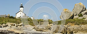 Lighthouse on Finistere beach