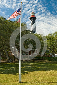 Lighthouse and Flag