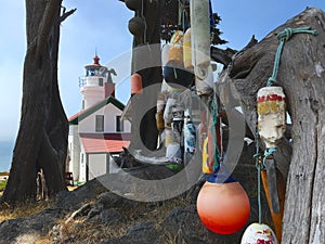 Battery Point Lighthouse floats hanging.