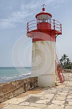 Lighthouse of Fort Sao Sebastiao, Sao Tome city, Sao Tome and Pr photo