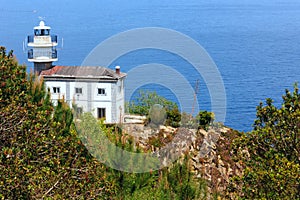 Lighthouse Getaria on Mount San Anton, Spain, Basque Country.