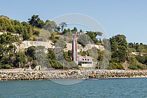 Lighthouse Gibalta on the Portuguese coast between Lisbon, Estoril and Cascais