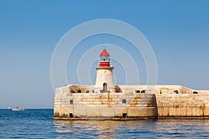 Lighthouse in Grand Harbour