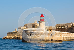 Lighthouse in Grand Harbour