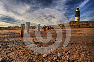 Lighthouse & Groynes at Spurn Point