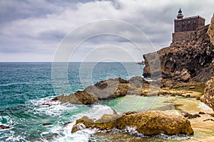 Lighthouse in harbor Melilla photo