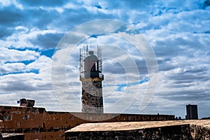 The lighthouse of Havana, Cuba, in the castle of El Morro