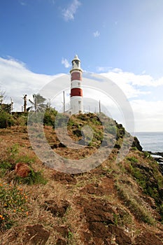 Lighthouse on headland