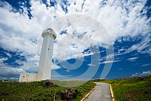 The Lighthouse in HIGASHI HENNA Cape, Okinawa Prefecture/Japan