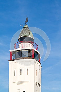 Lighthouse hotel in old town of Harlingen, Netherlands