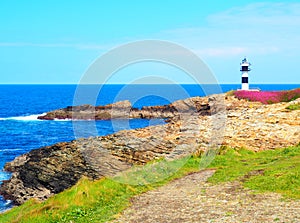 Lighthouse of Illa Pancha in Ribadeo, Galicia - Spain