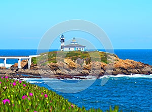 Lighthouse of Illa Pancha in Ribadeo, Galicia - Spain