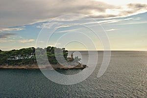 Lighthouse on the island of Daksa, Croatia