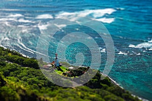 Lighthouse on the island of Oahu