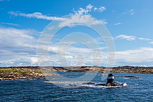 Lighthouse on the island Orust in Sweden