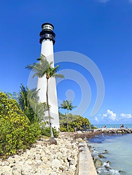 Lighthouse at Key Biscayne national park, Florida, USA