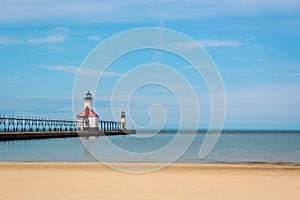 Lighthouse on Lake Michigan