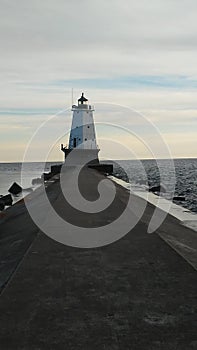 Lighthouse on Lake Michigan