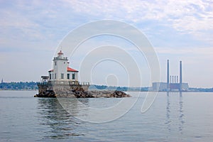 Oswego Harbor West Pierhead Lighthouse, Lake Ontario photo