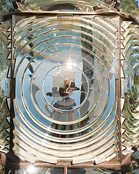 Lighthouse Lamp and Fresnel Lens photo