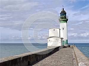 Lighthouse of Le Treport in France photo