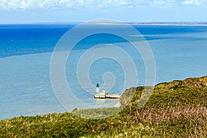 Lighthouse at Le TrÃ©port, France.