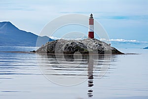 Lighthouse Les eclaireurs in Beagle Channel near Ushuaia photo