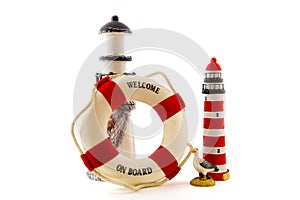 Lighthouse with life buoy