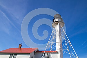 Whitefish Point Lighthouse On Lake Superior Coast photo