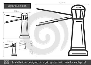 Lighthouse line icon.