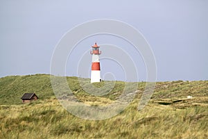 Lighthouse List Ost on the Ellenbogen of the North Sea island Sylt photo