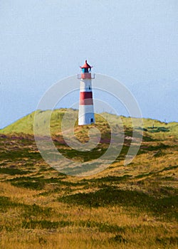Lighthouse List-Ost on the island Sylt.