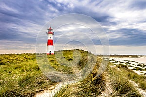 Lighthouse List Ost on the island Sylt