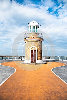A lighthouse located at the fishing pier, Ang Sila Seafood Market. Chonburi