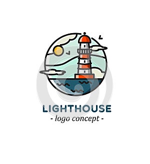 Lighthouse logo concept.