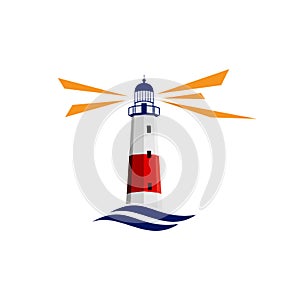 Lighthouse logo design inspiration - Lighthouse vector illustration