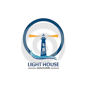 Lighthouse logo icon vector template