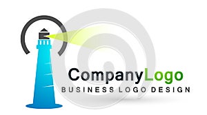 Lighthouse logo illustrations vector icon clip art