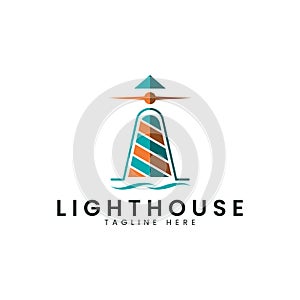 Lighthouse logo vector.